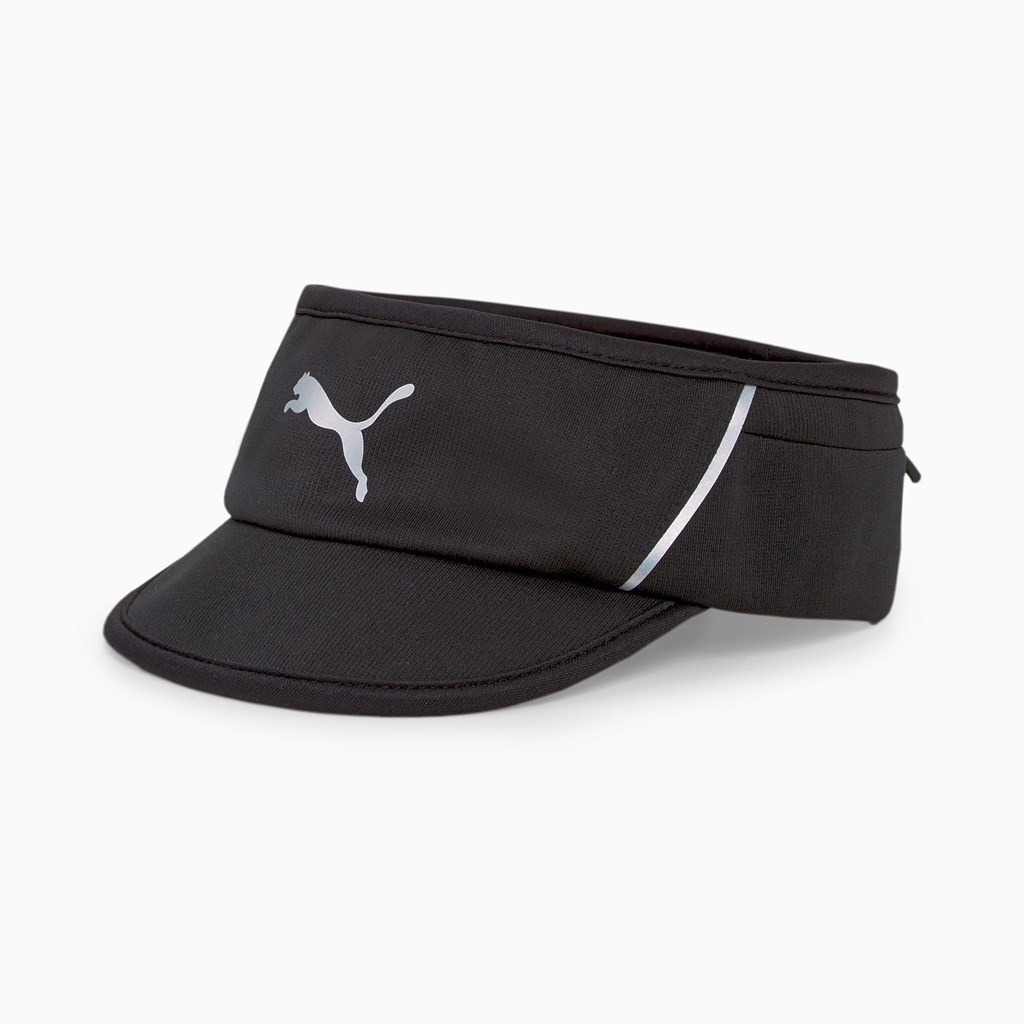 Bandeau Puma Course Visor Headband Homme Noir | 4873951-ZO