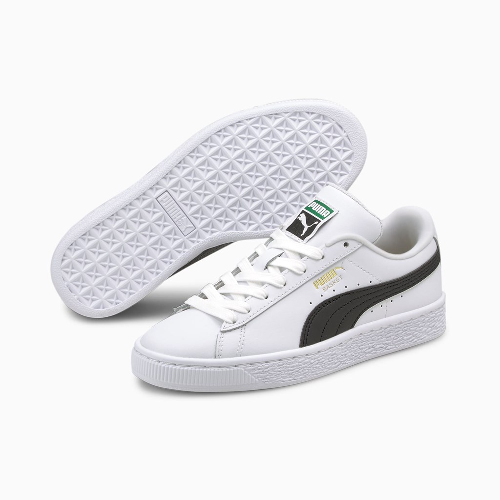 Baskets Puma Basket Classic XXI JR Garcon Blanche Noir | 7194503-PI