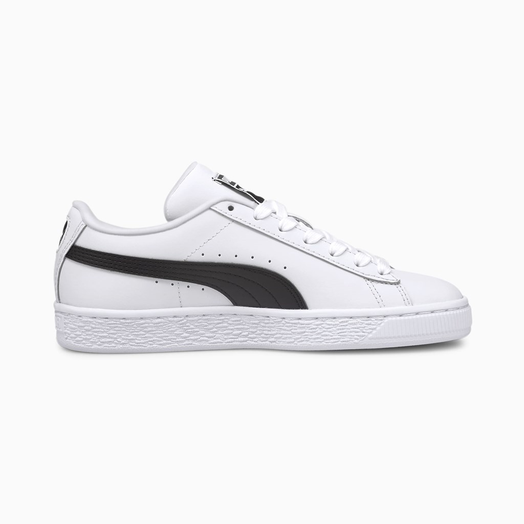 Baskets Puma Basket Classic XXI JR Garcon Blanche Noir | 7194503-PI