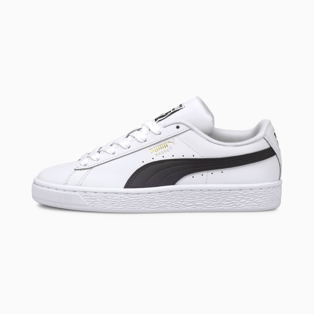 Baskets Puma Basket Classic XXI JR Garcon Blanche Noir | 7194503-PI