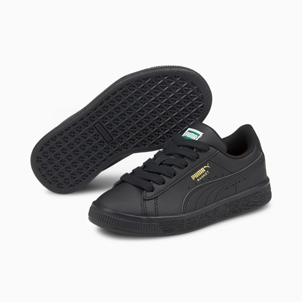 Baskets Puma Basket Classic XXI Little Garcon Noir Noir | 9513624-LJ