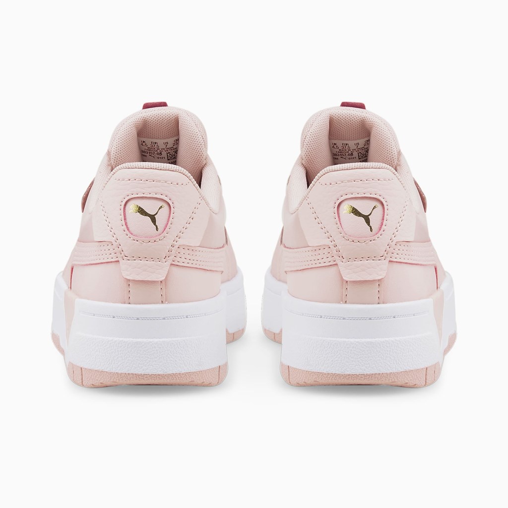 Baskets Puma Cali Dream Cuir Femme Rose Blanche | DJXVZ8936