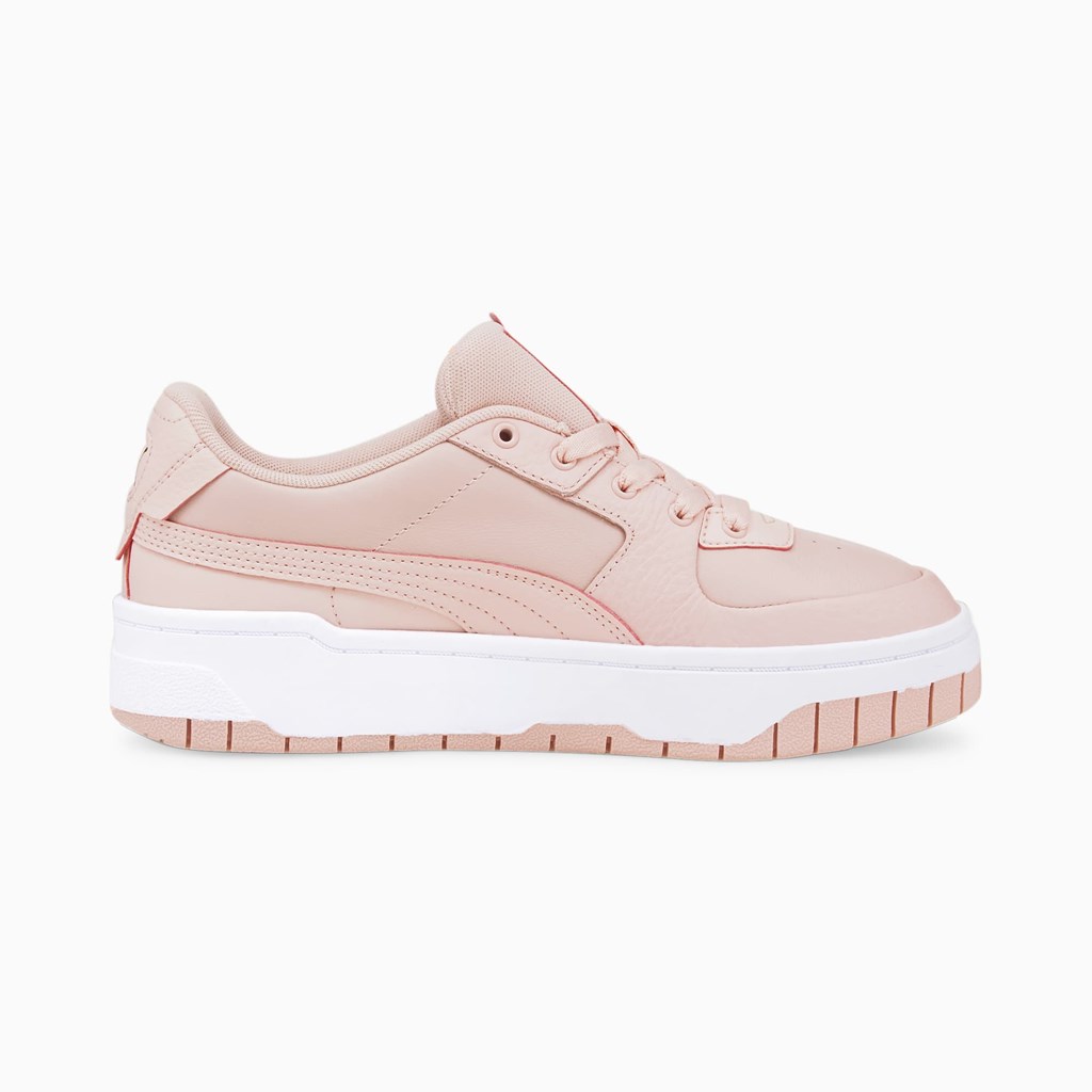 Baskets Puma Cali Dream Cuir Femme Rose Blanche | DJXVZ8936