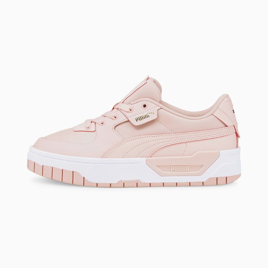 Baskets Puma Cali Dream Cuir Femme Rose Blanche | DJXVZ8936