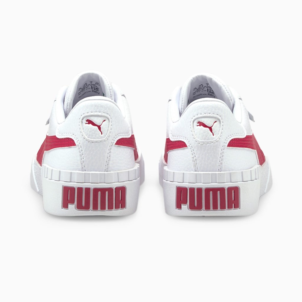 Baskets Puma Cali Femme Blanche Rouge | WCLXY4362