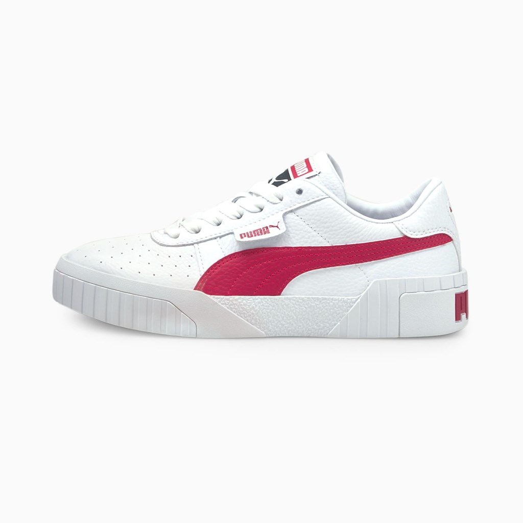 Baskets Puma Cali Femme Blanche Rouge | WCLXY4362