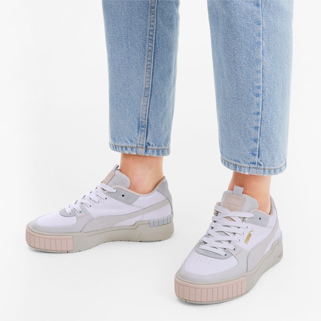 Baskets Puma Cali Sport Mix Femme Blanche | DKCOQ4539