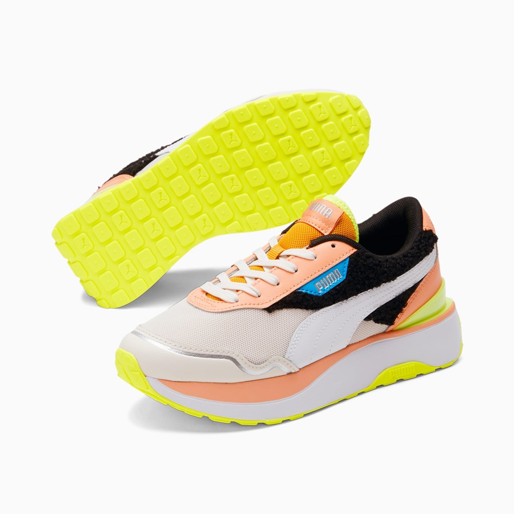 Baskets Puma Cruise Rider Cuddle Femme Blanche Noir | DMOVX6954