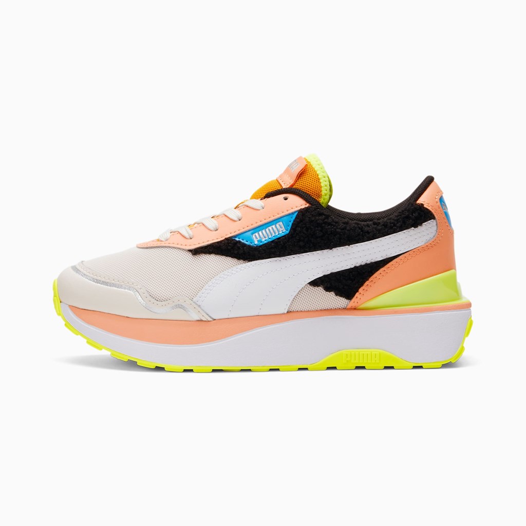 Baskets Puma Cruise Rider Cuddle Femme Blanche Noir | DMOVX6954