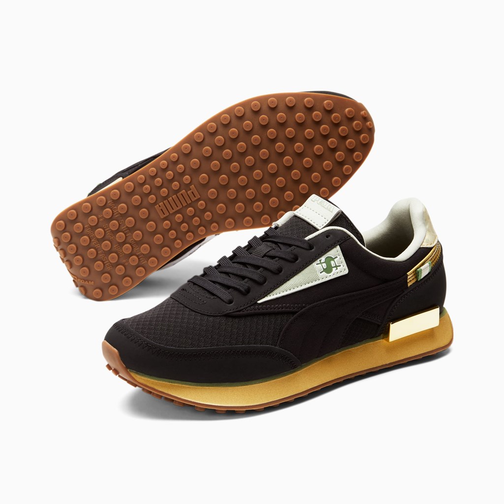 Baskets Puma Future Rider Big Spender Homme Noir Doré | WVKGN4607