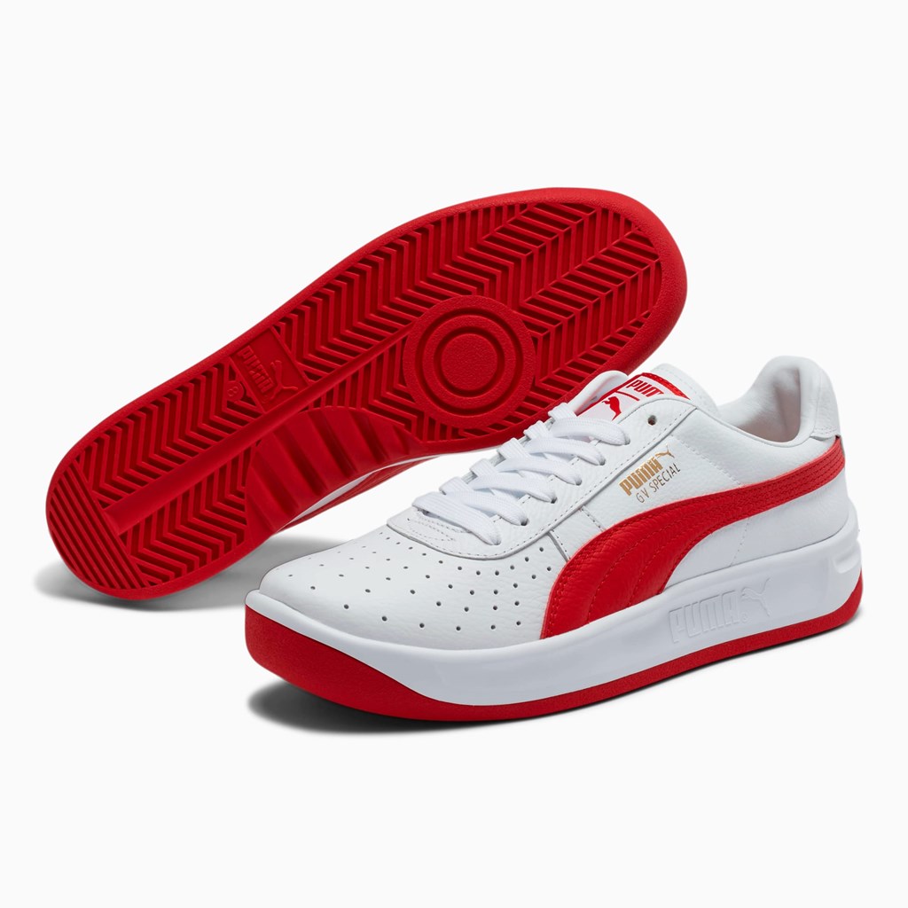 Baskets Puma GV Special+ Homme Blanche Rouge | UPR-251478