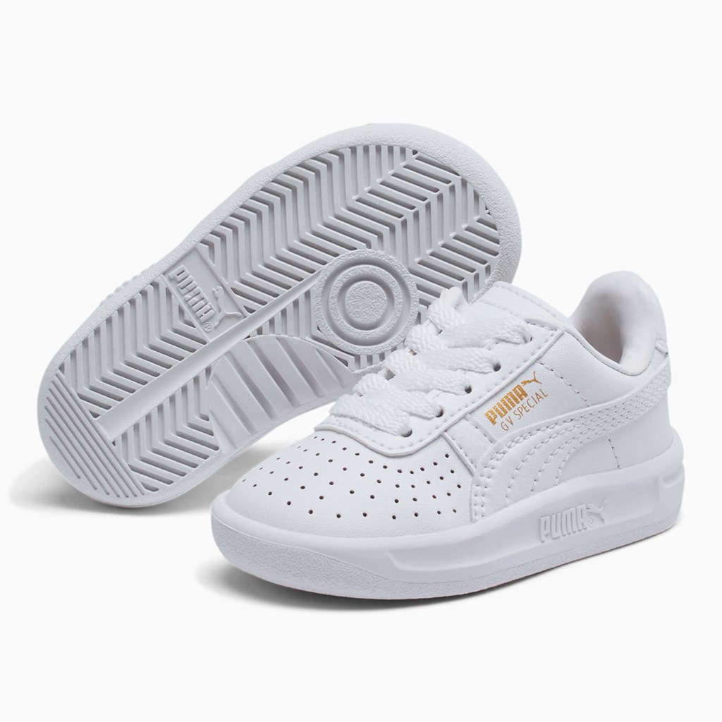 Baskets Puma GV Special Toddler Fille Blanche Doré | CXB-489637