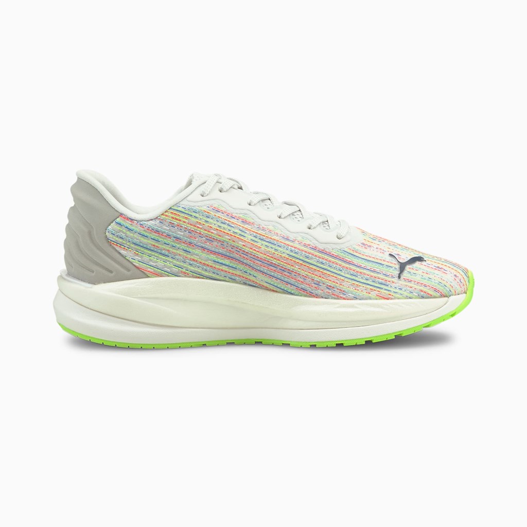 Baskets Puma Magnify Nitro SP Course Femme Blanche Vert | YBFAP0384