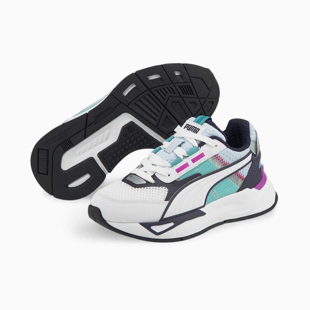 Baskets Puma Mirage Sport Tech Little Fille Blanche Noir | GTK-056143