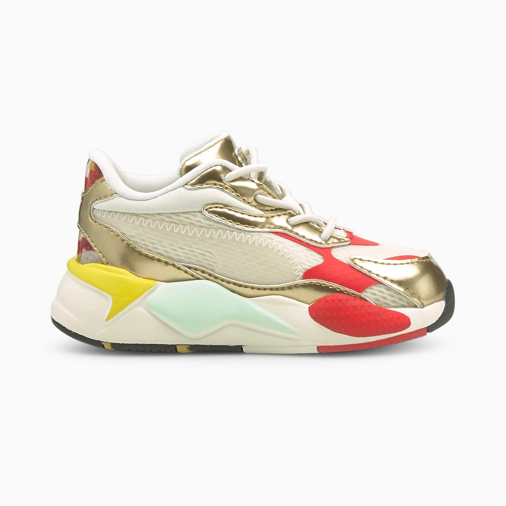 Baskets Puma PUMA x HARIBO RS-X³ Toddler Garcon Blanche Doré | 5743160-RT