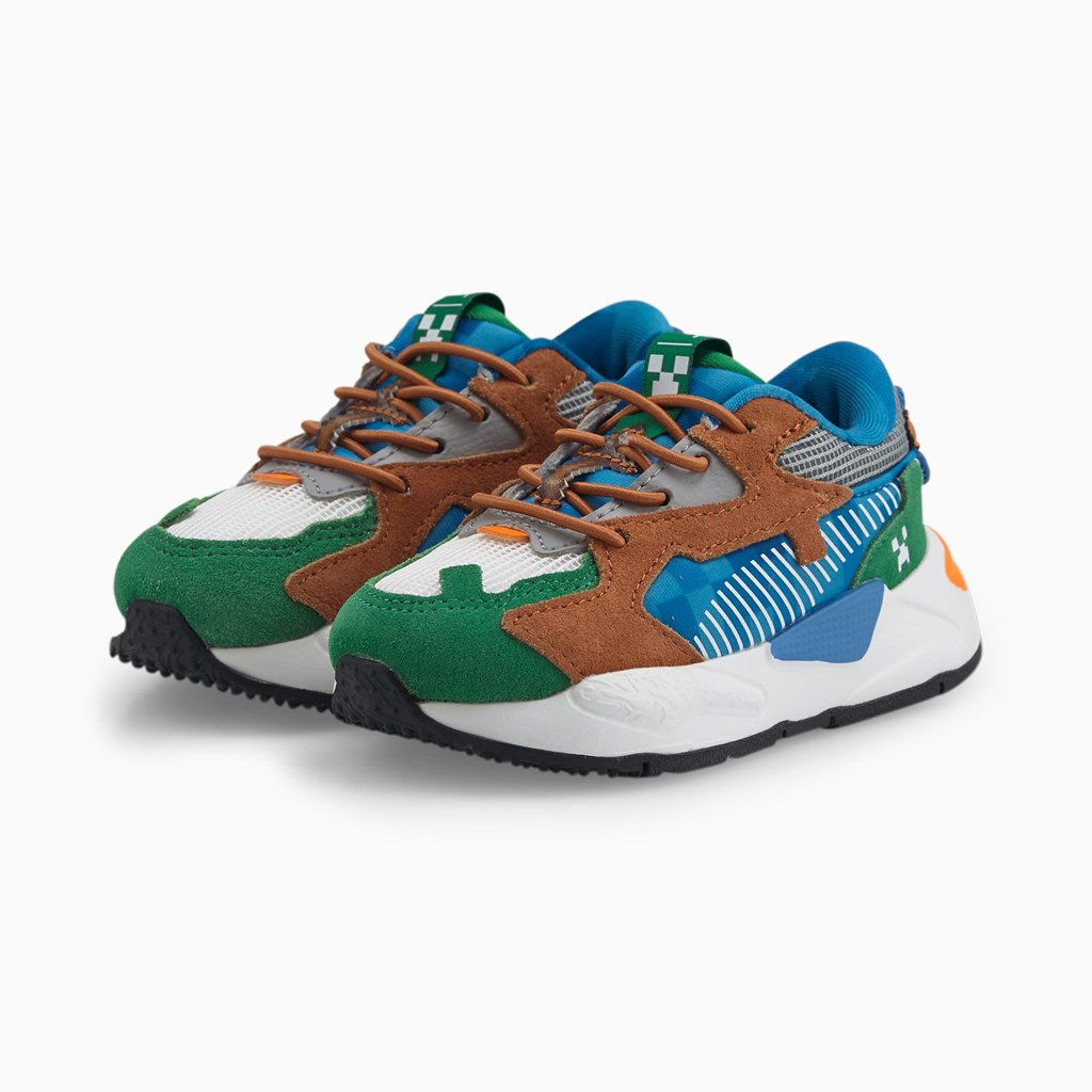 Baskets Puma PUMA x MINECRAFT RS-Z Toddler Fille Vert | VEL-285796