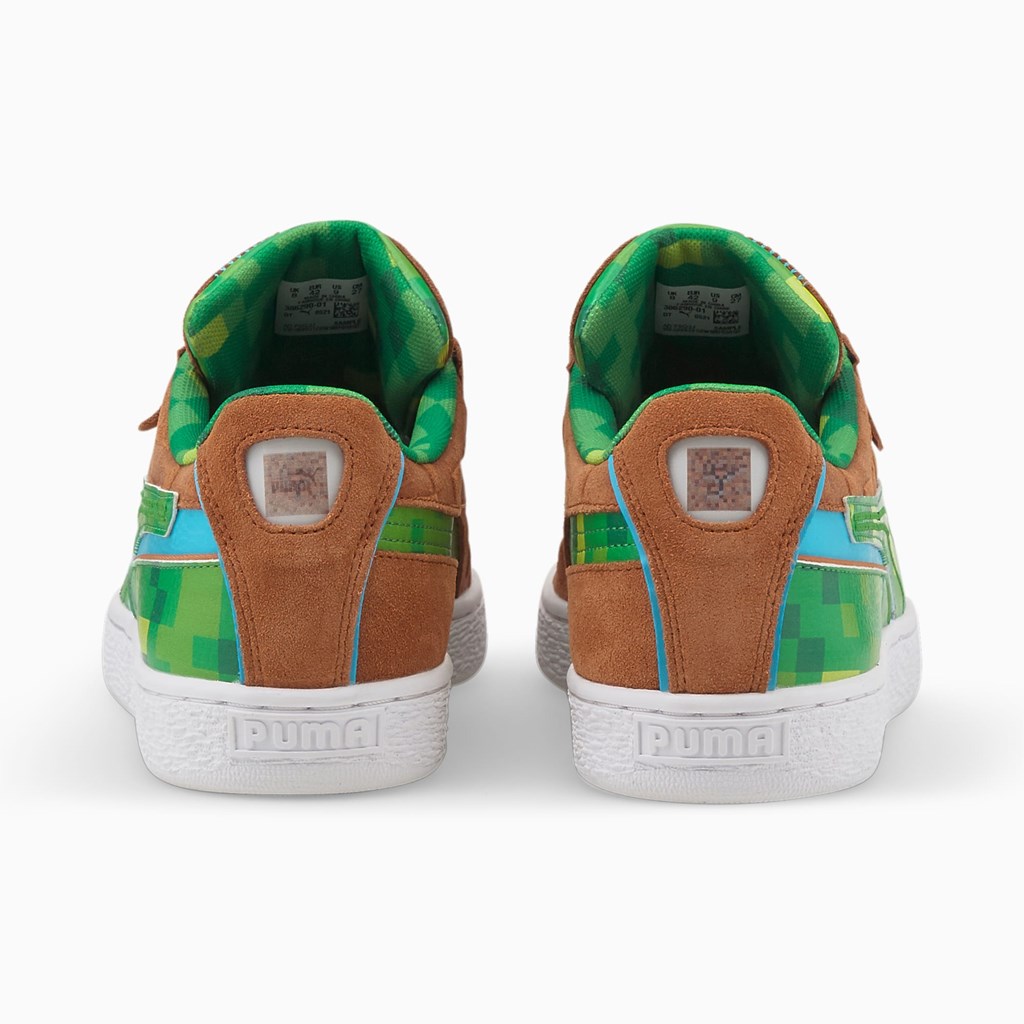 Baskets Puma PUMA x MINECRAFT Suede Homme Marron Vert | XKTDM0824