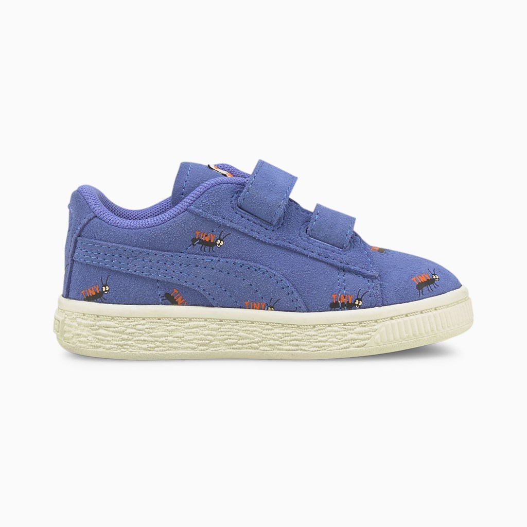 Baskets Puma PUMA x TINYCOTTONS Suede Toddler Fille Bleu Blanche | 5014279-XF