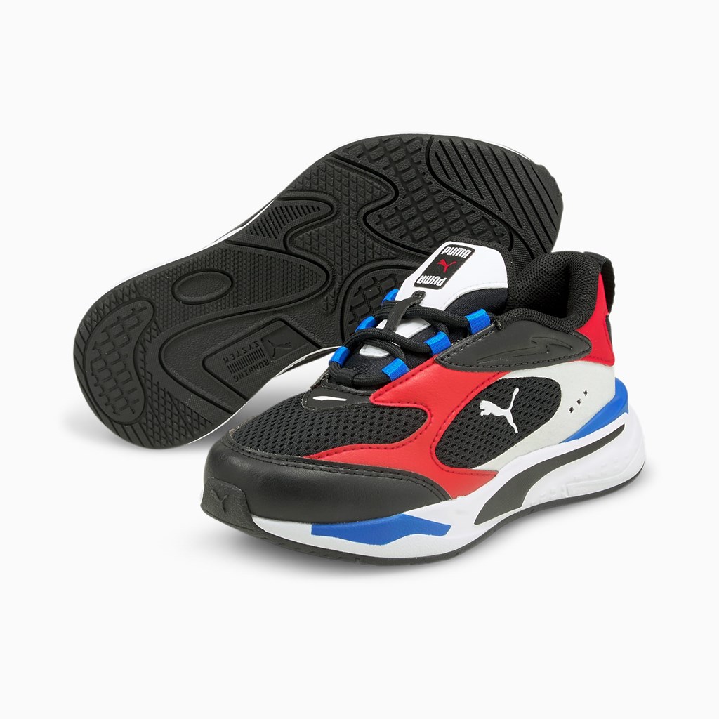 Baskets Puma RS-Fast Little Fille Noir Rouge Bleu | QKU-635401