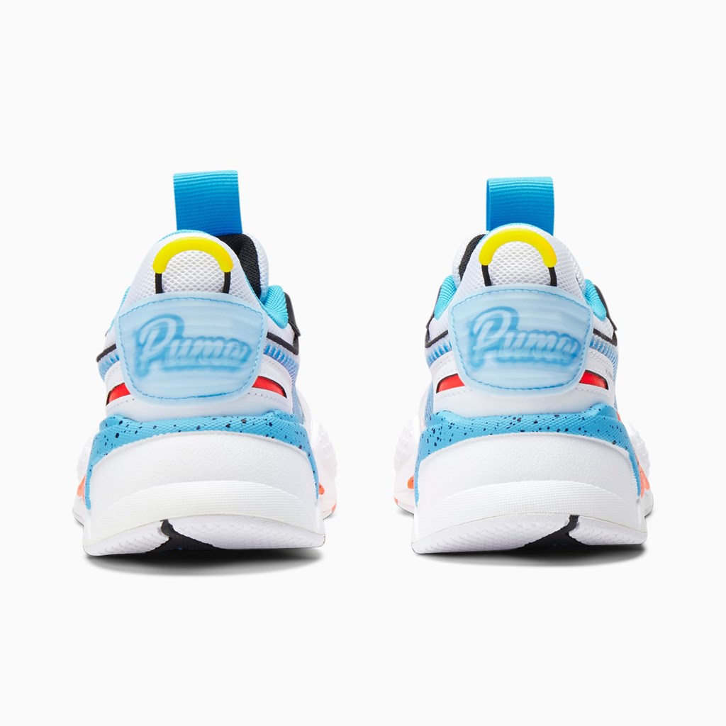 Baskets Puma RS-X Airbrush JR Garcon Blanche Rouge Bleu | 0489532-EG