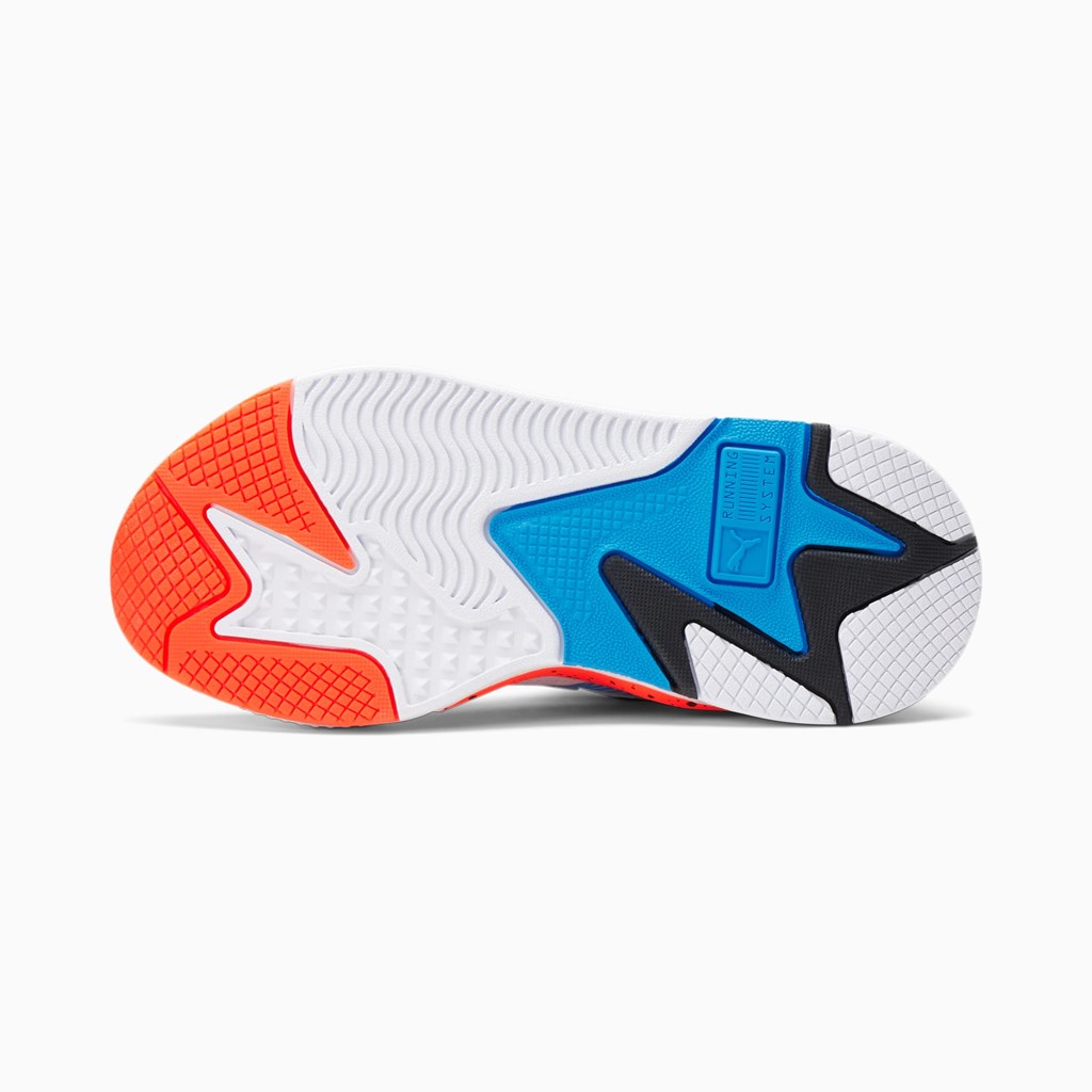 Baskets Puma RS-X Airbrush JR Garcon Blanche Rouge Bleu | 0489532-EG