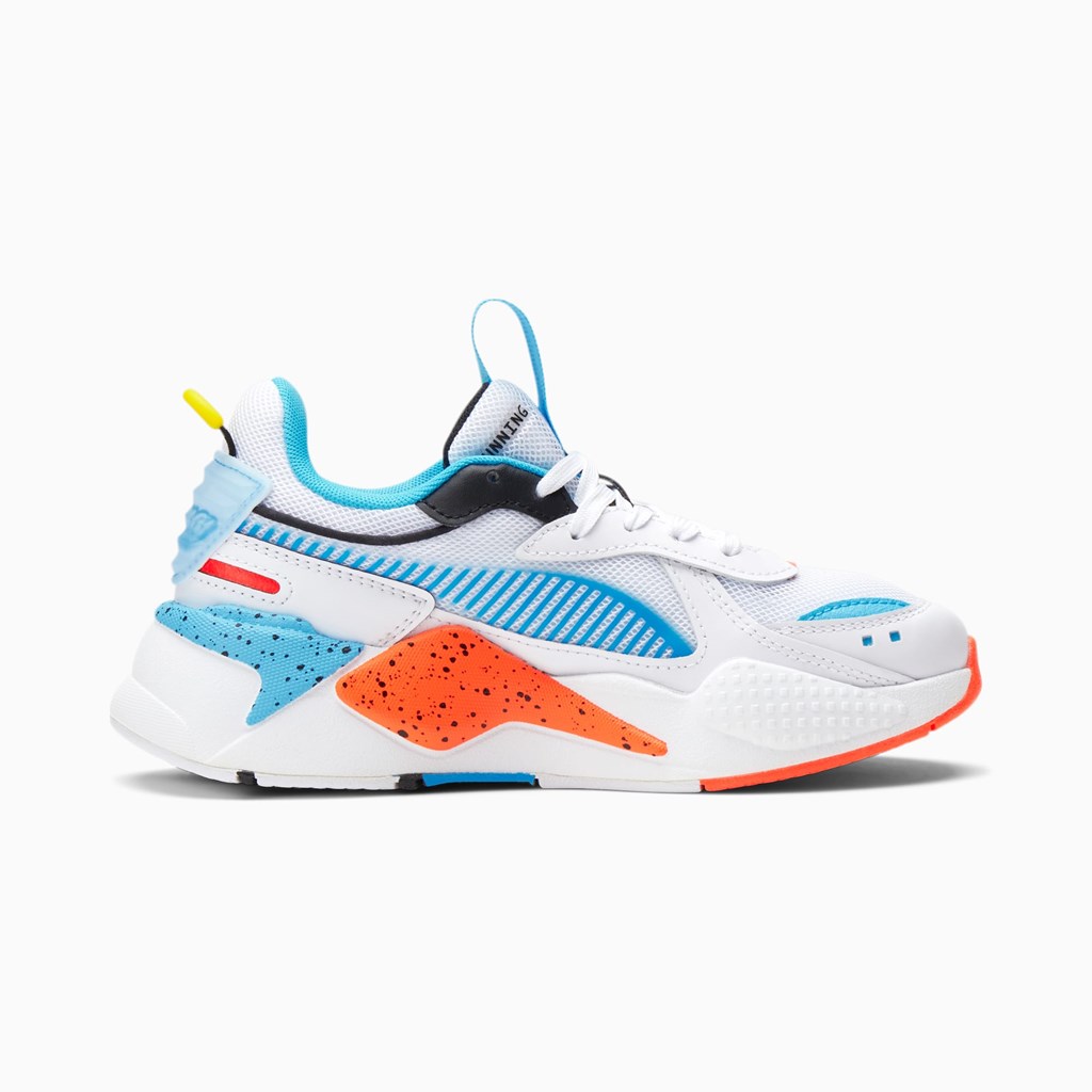 Baskets Puma RS-X Airbrush JR Garcon Blanche Rouge Bleu | 0489532-EG