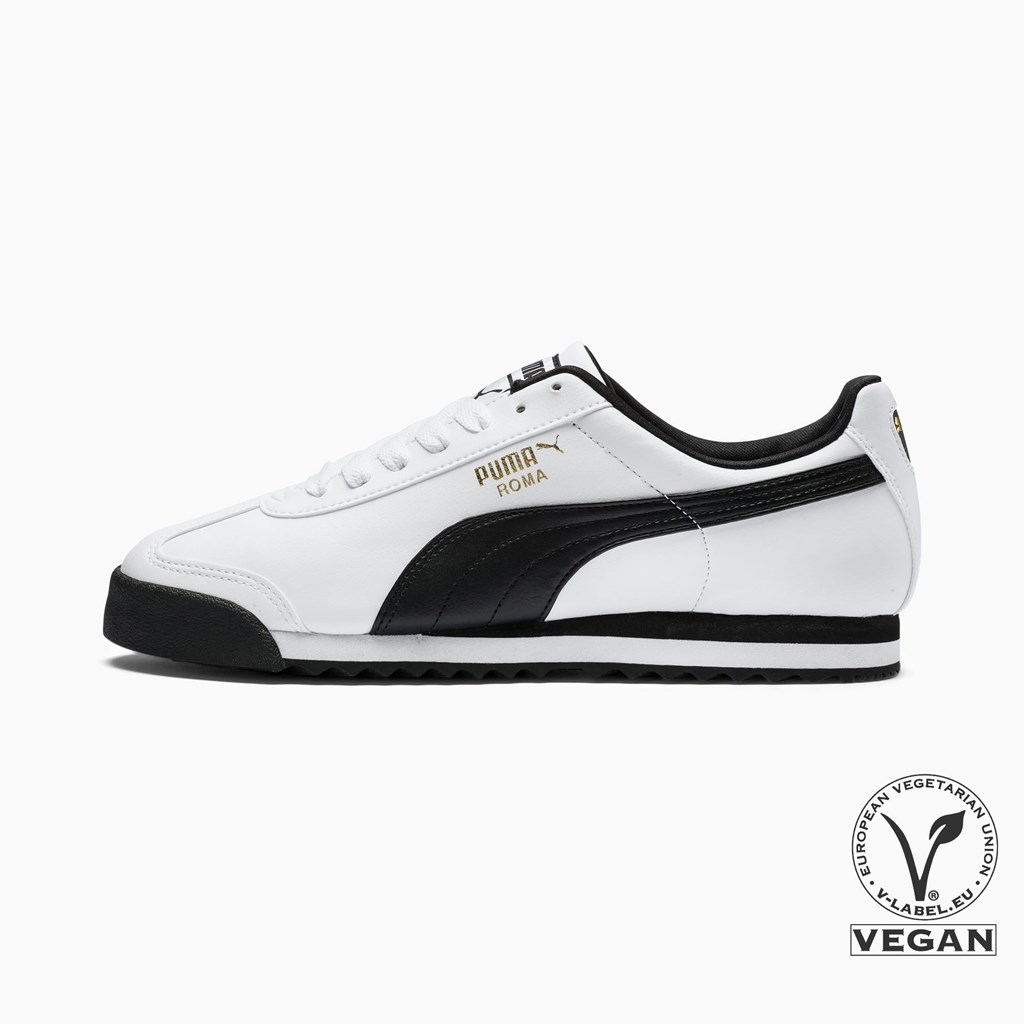 Baskets Puma Roma Basic Femme Blanche Noir | PARGQ2173