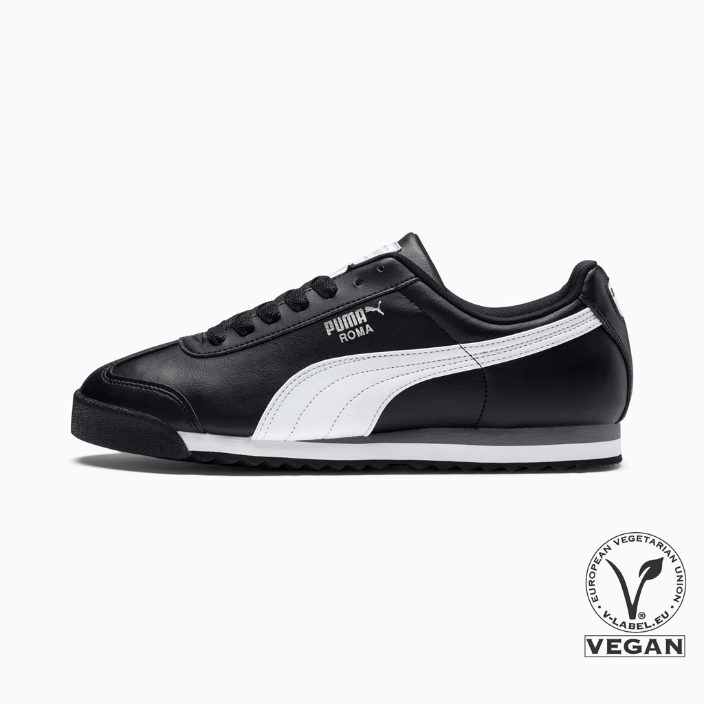 Baskets Puma Roma Basic Femme Noir Blanche Argent | EIHTN6249