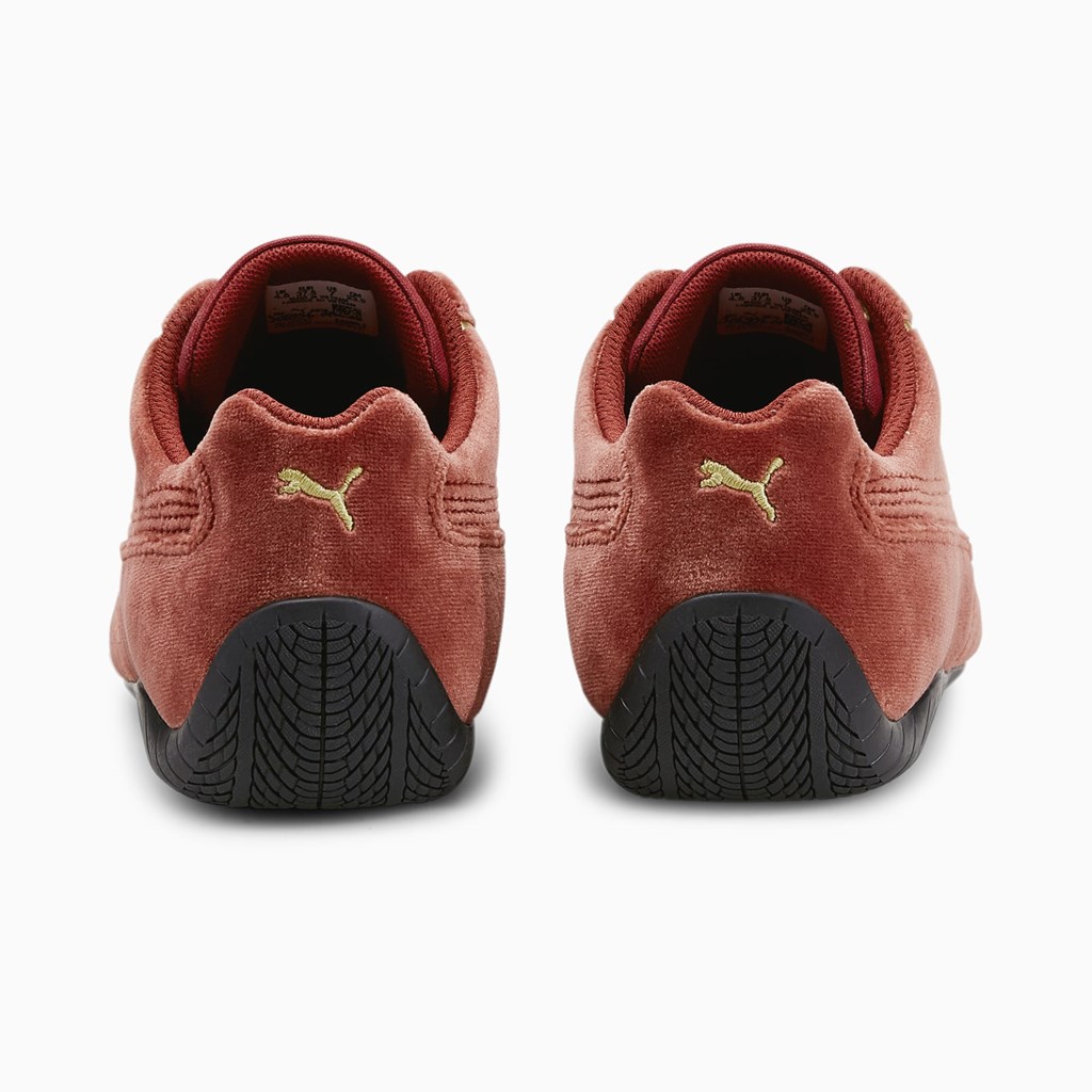 Baskets Puma Speedcat Velvet Femme Rouge Doré | BXQMJ7853