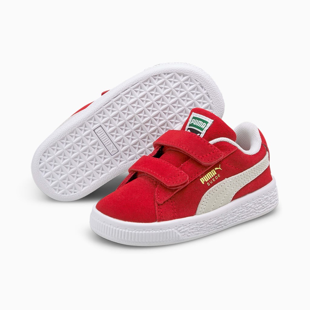 Baskets Puma Suede Classic XXI AC Toddler Fille Rouge Blanche | KQP-817492