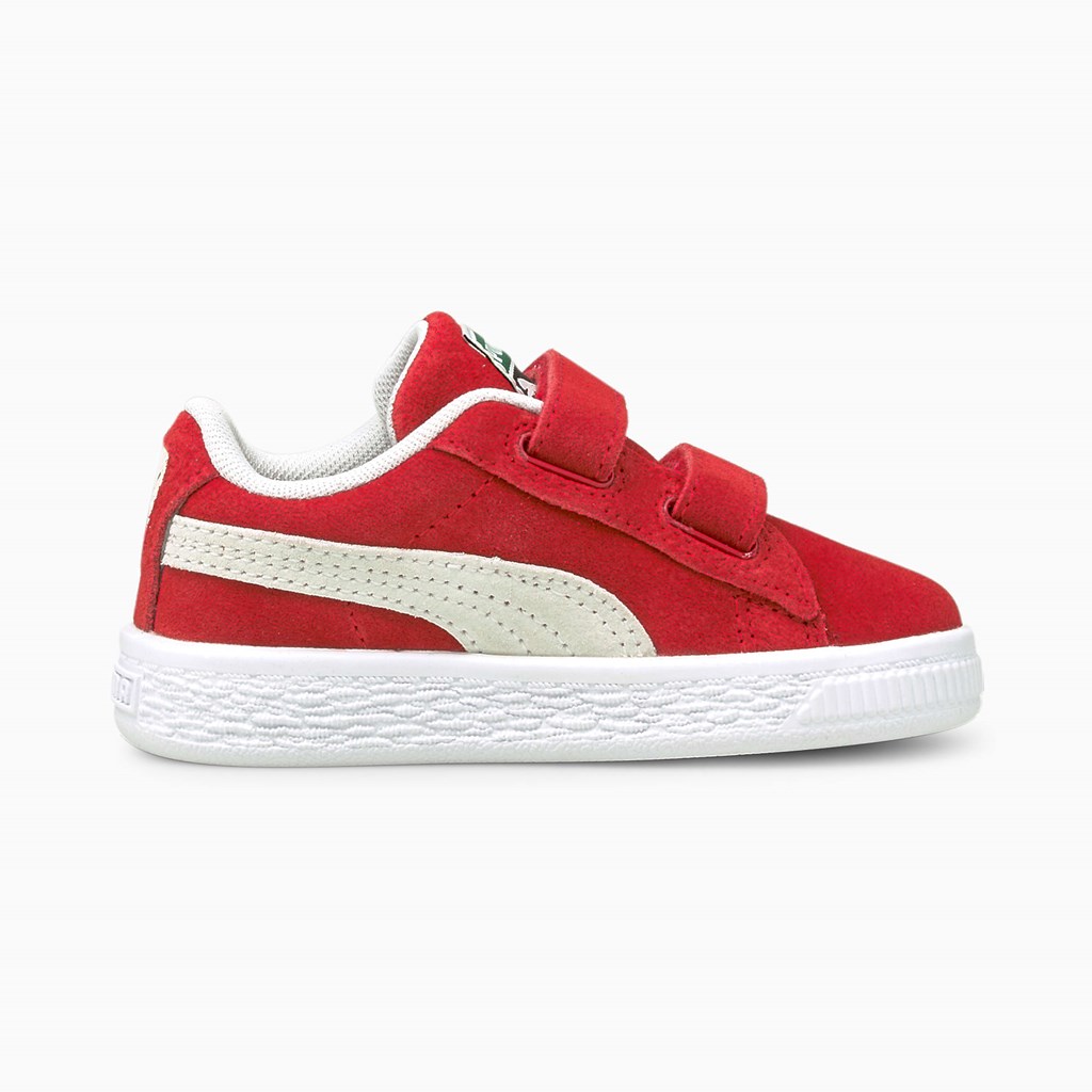 Baskets Puma Suede Classic XXI AC Toddler Fille Rouge Blanche | KQP-817492