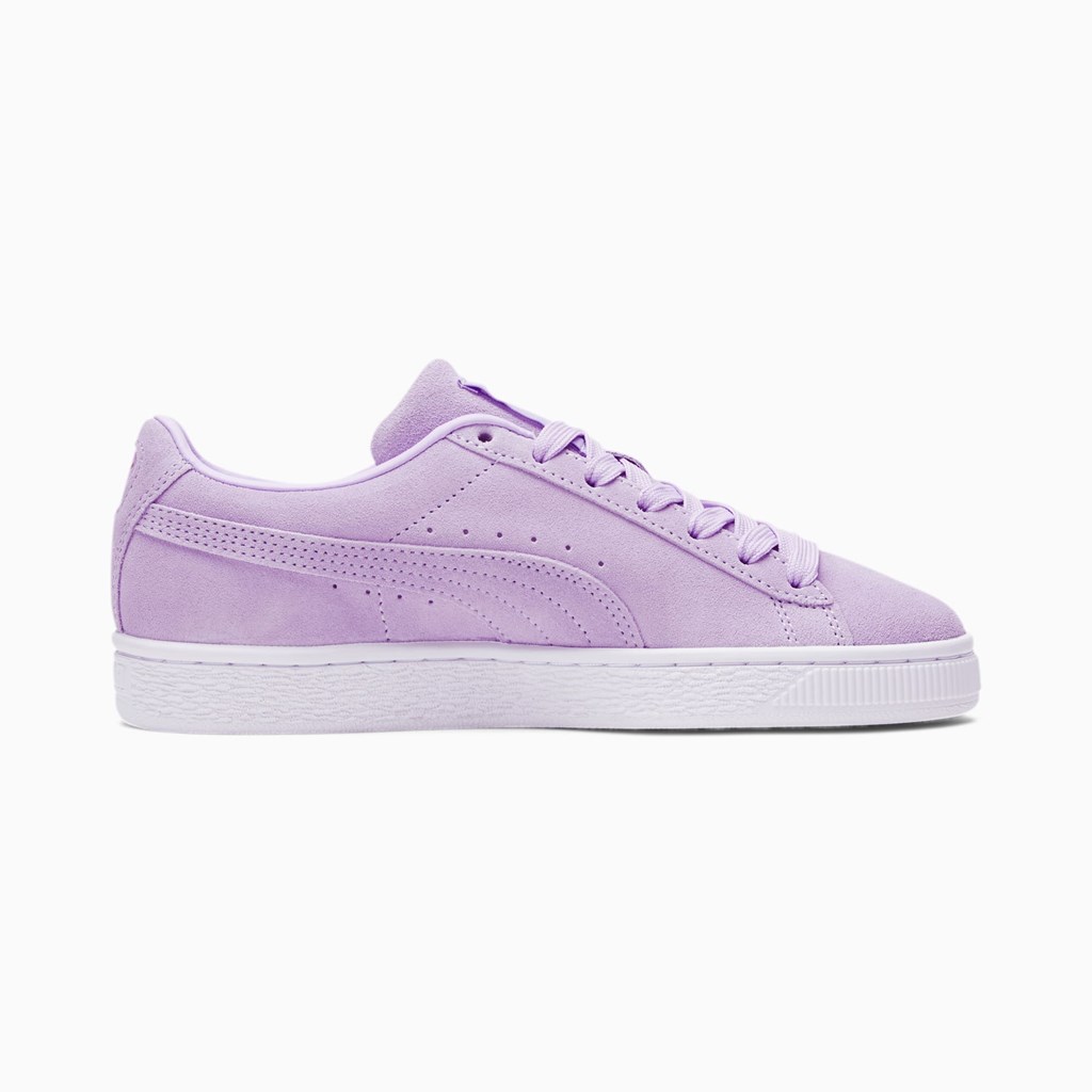 Baskets Puma Suede Classic XXI Femme Lavande Clair Doré | RUIAG0671