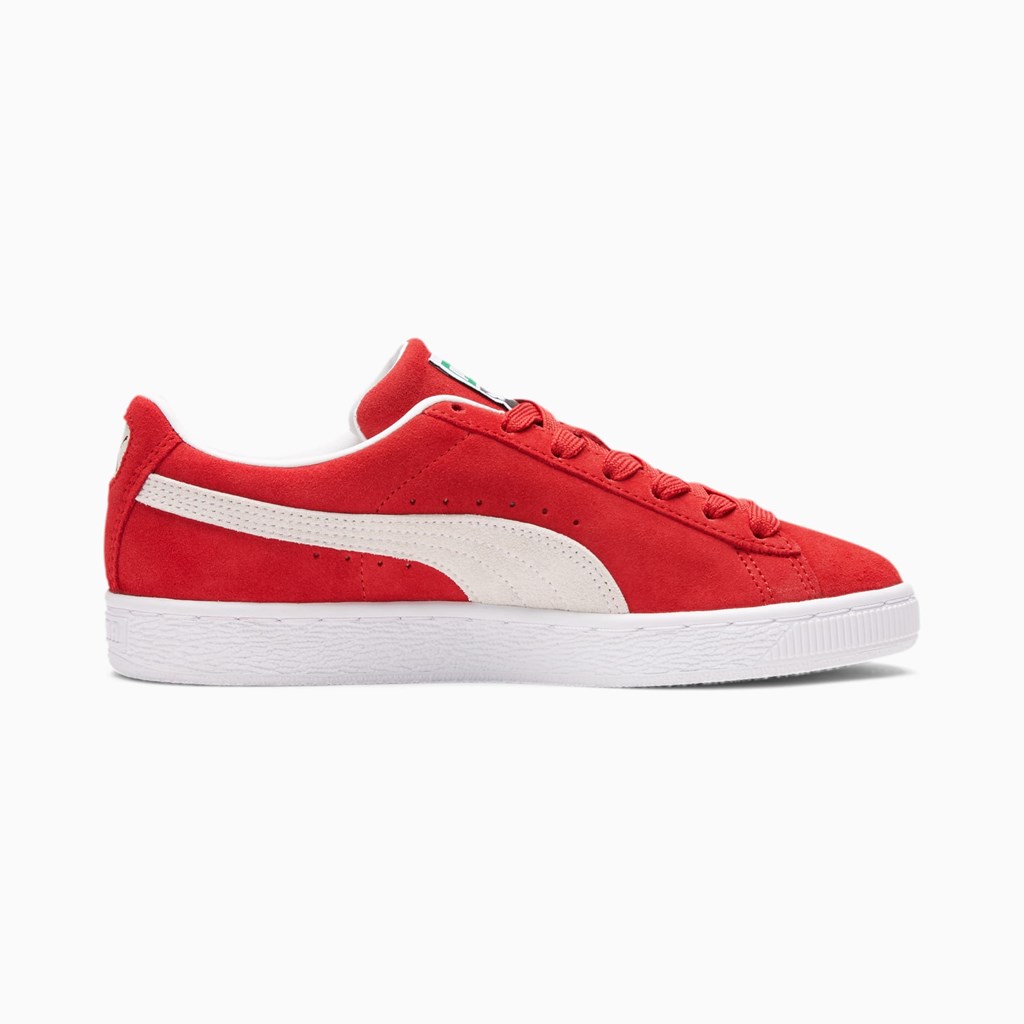 Baskets Puma Suede Classic XXI Femme Rouge Blanche | KDLIB6245