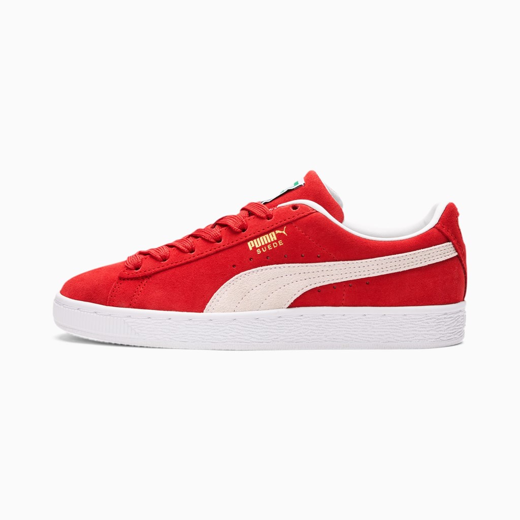 Baskets Puma Suede Classic XXI Femme Rouge Blanche | KDLIB6245