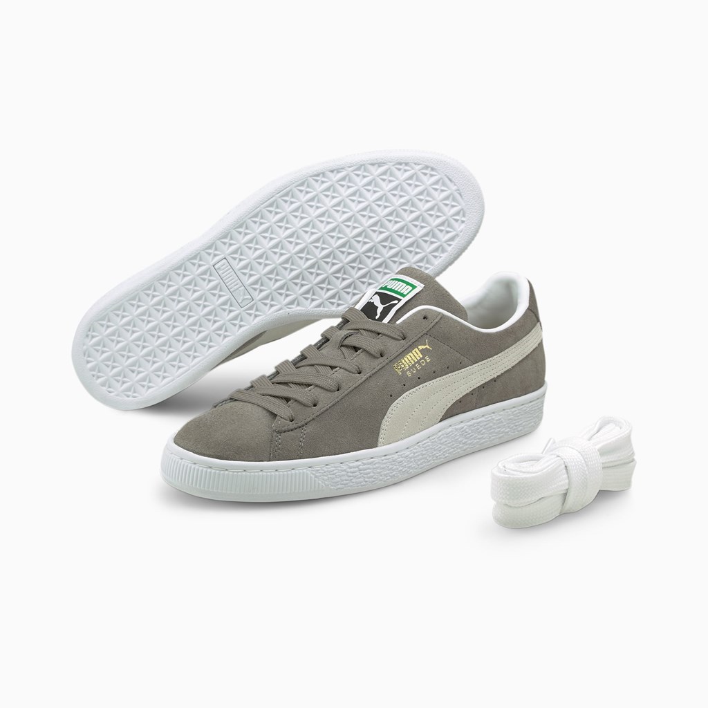 Baskets Puma Suede Classic XXI Homme Blanche | THC-136785