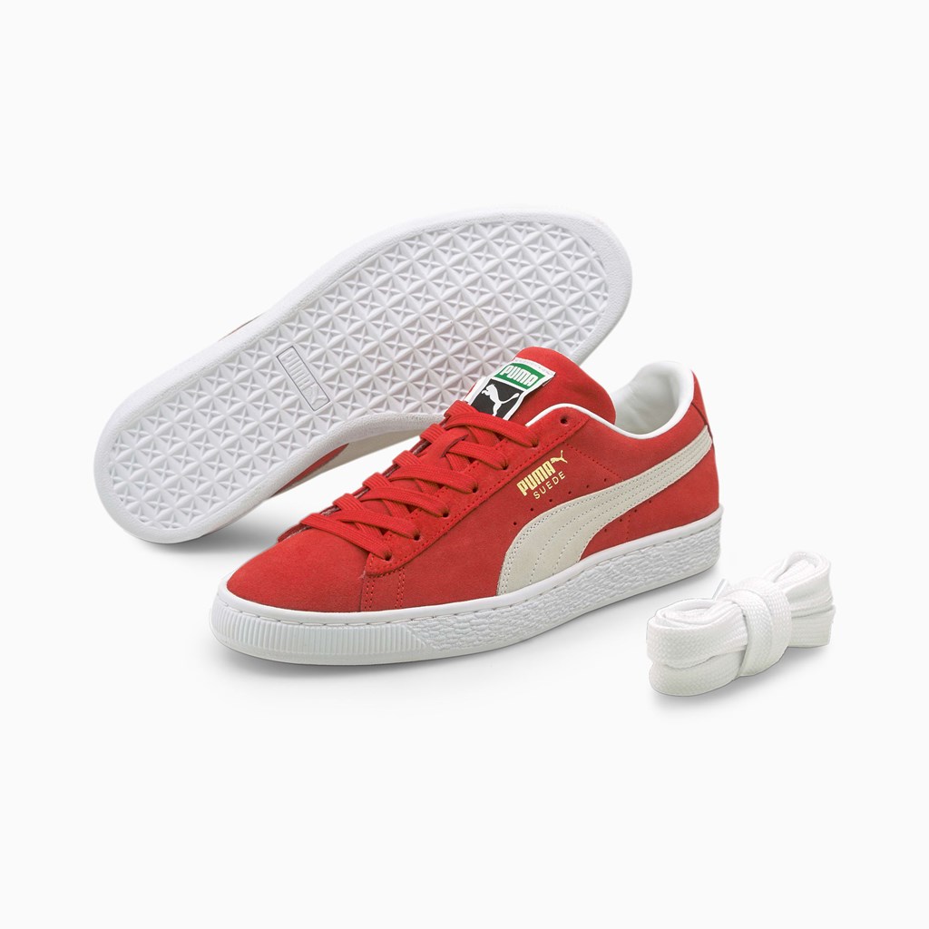 Baskets Puma Suede Classic XXI Homme Rouge Blanche | XPH-975364