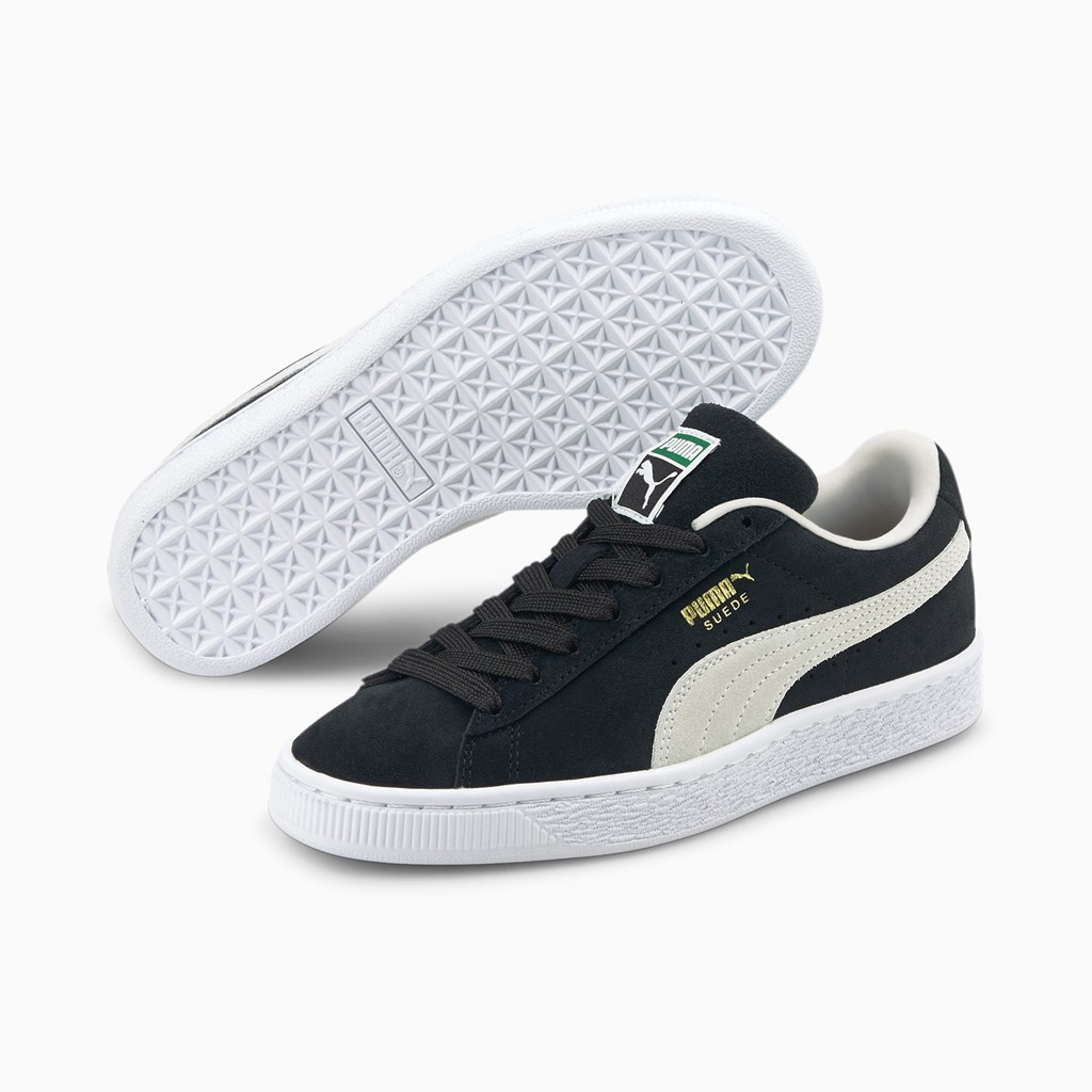 Baskets Puma Suede Classic XXI JR Fille Noir Blanche | JKF-267491