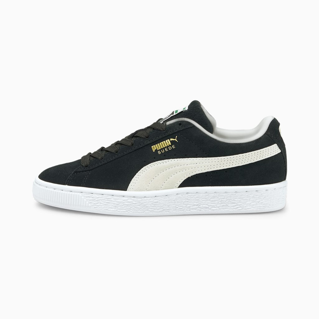 Baskets Puma Suede Classic XXI JR Fille Noir Blanche | JKF-267491