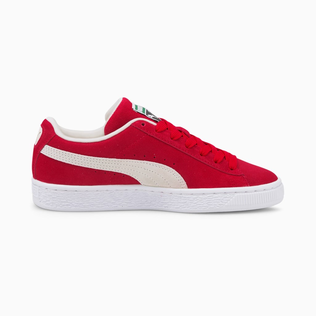 Baskets Puma Suede Classic XXI JR Garcon Rouge Blanche | 4610829-NE