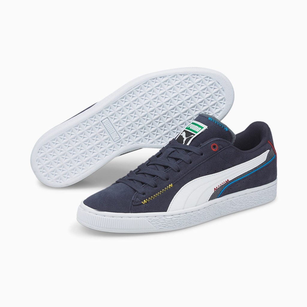 Baskets Puma Suede Displaced Homme Blanche Noir | CWEHN2497