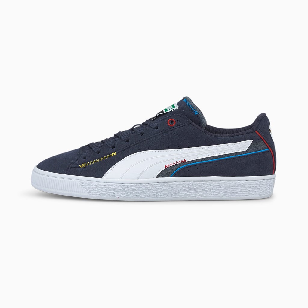 Baskets Puma Suede Displaced Homme Blanche Noir | CWEHN2497