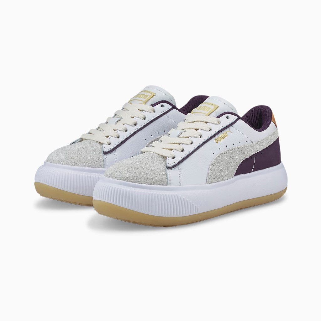 Baskets Puma Suede Mayu SC Femme Blanche | STNFU0961