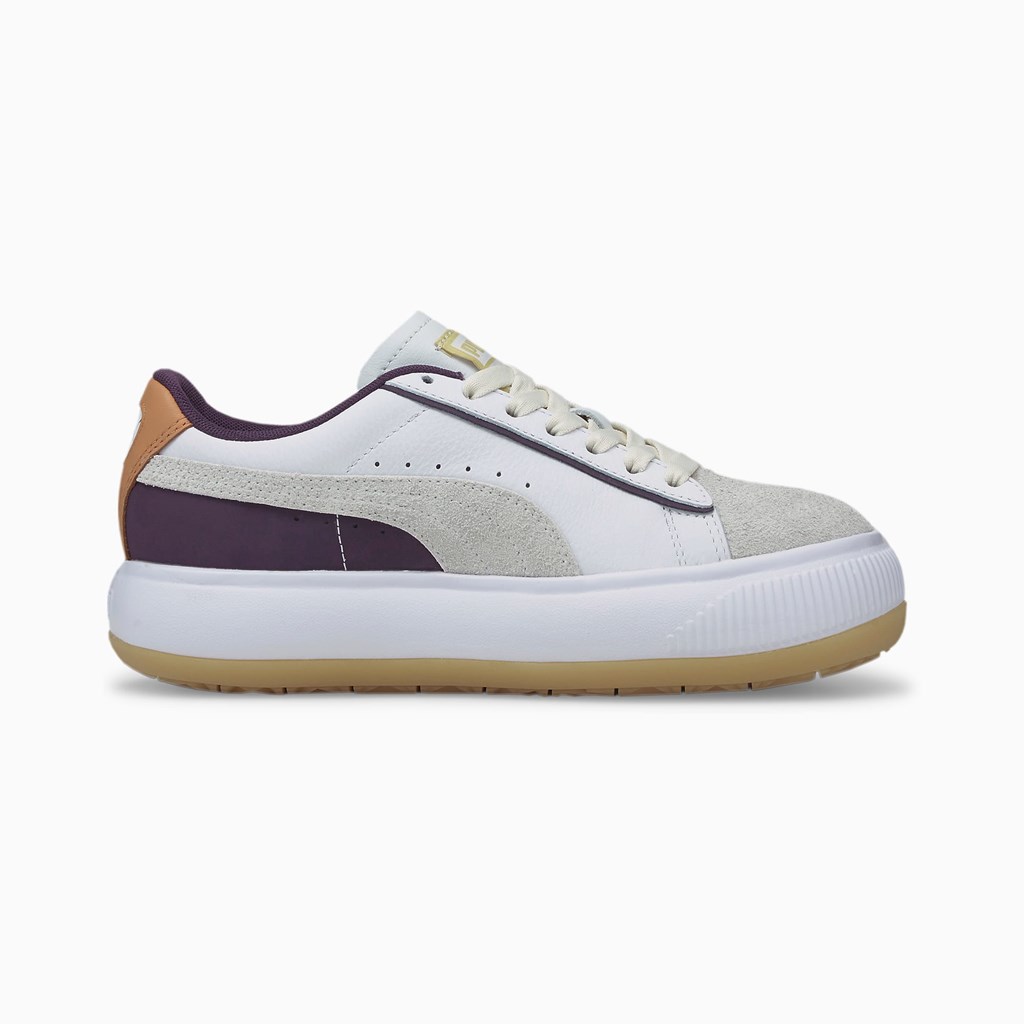 Baskets Puma Suede Mayu SC Femme Blanche | STNFU0961