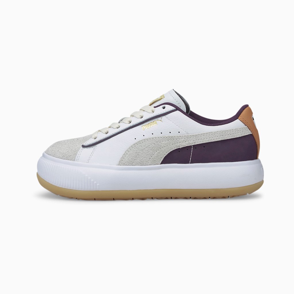 Baskets Puma Suede Mayu SC Femme Blanche | STNFU0961