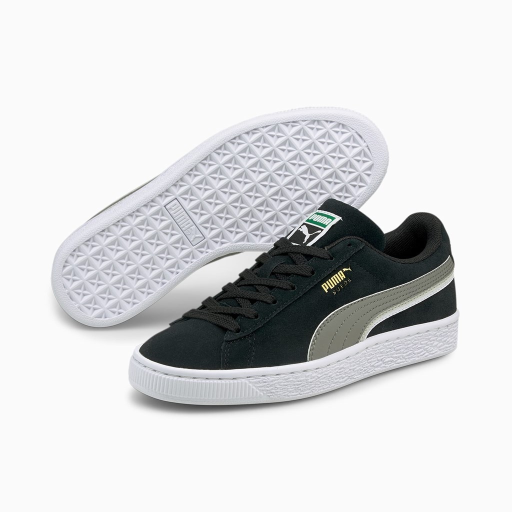 Baskets Puma Suede Triplex JR Fille Noir Blanche | 2804375-TW