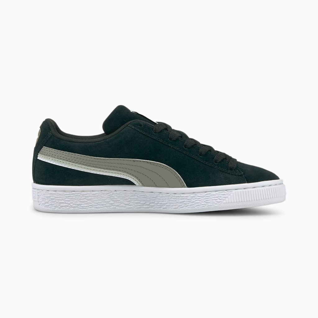 Baskets Puma Suede Triplex JR Fille Noir Blanche | 2804375-TW