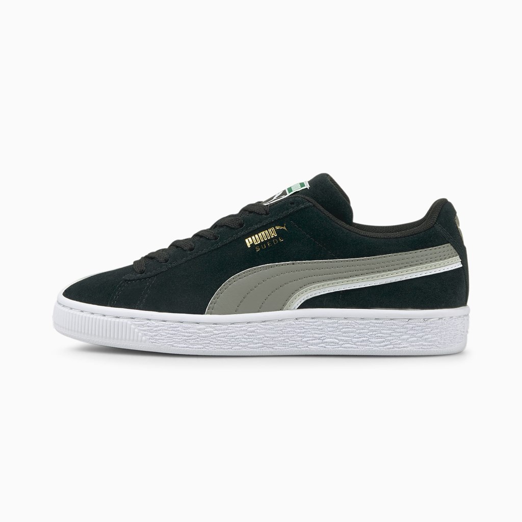 Baskets Puma Suede Triplex JR Fille Noir Blanche | 2804375-TW