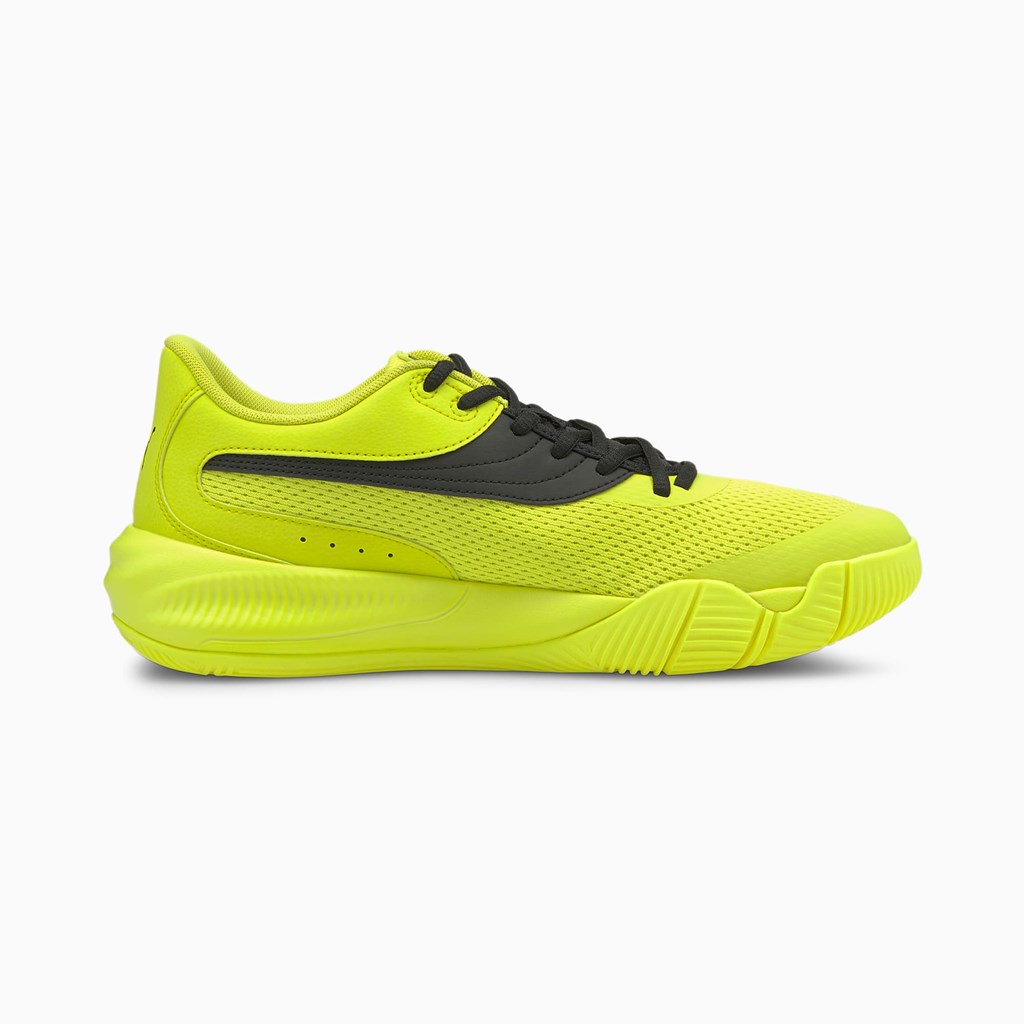 Baskets Puma Triple Basketball Femme Jaune Noir | UODVJ2841