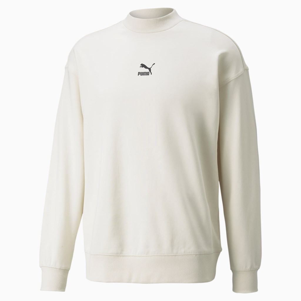 Chandails Puma Classics High Crew Neck Homme Ivory Glow | AOCRW9648