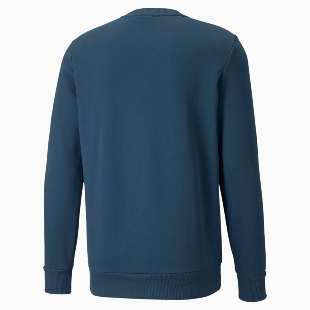 Chandails Puma Classics Logo Crew Neck Homme Bleu Blanche | HKOVJ5827